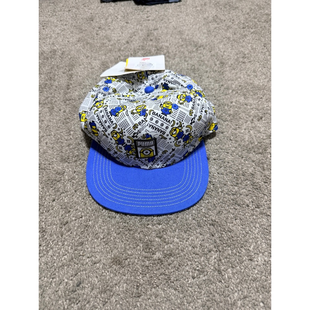 Puma x Despicable Me Minions Kids Cap Lapis Blue AOP Baseball Hat 021294 01 NWT